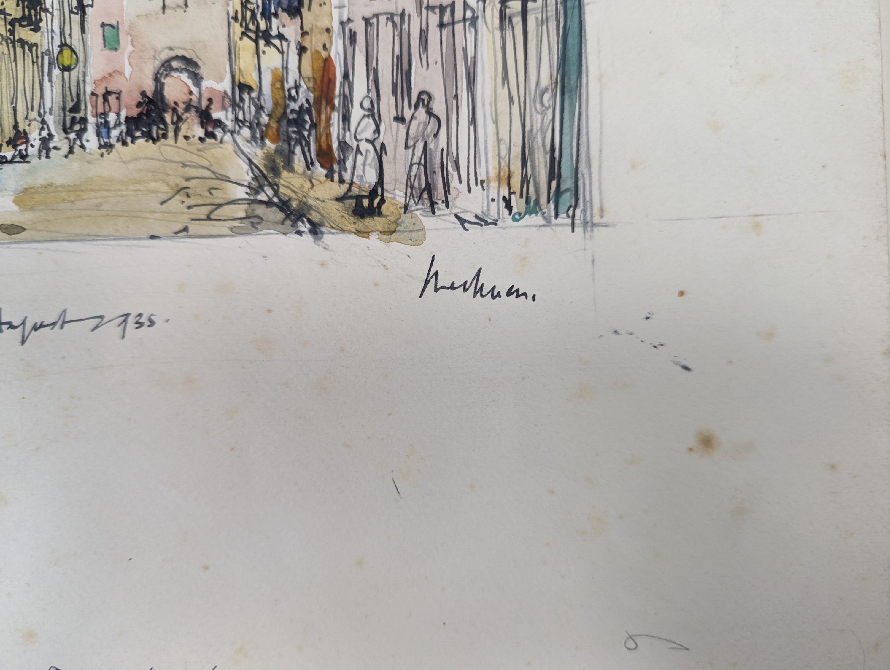 Lord Methuen RA, (1886-1974), watercolour, 'Castelfranco, Veneto', signed and dated August '35, 17 x 20cm. unframed.